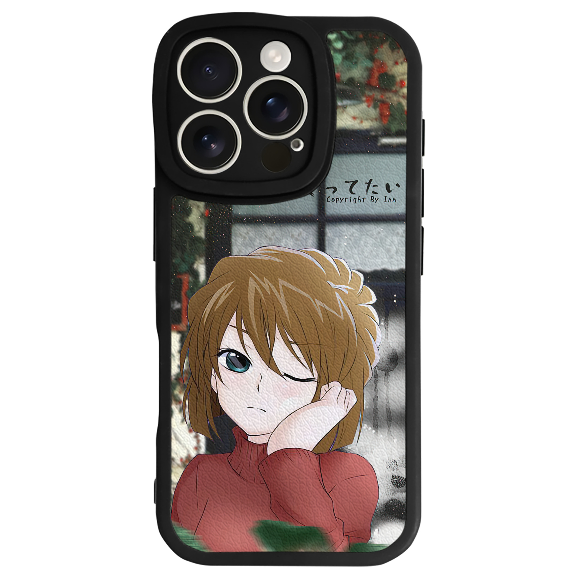 （画像用） 名探偵コナン Detective Conan 【iPhone 16シリーズ対応】シリコンスマホケース（レザー調） 材質：シリコン
